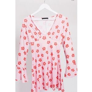 Bell Sleeve floral mini dress from ASOS